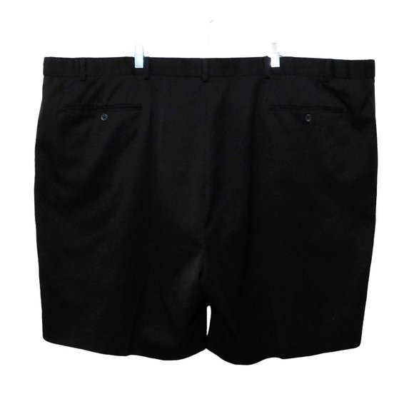 Jonathan Quale Reserve Shorts 56 Black Pleated Front Polyester Blend - Picture 4 of 6
